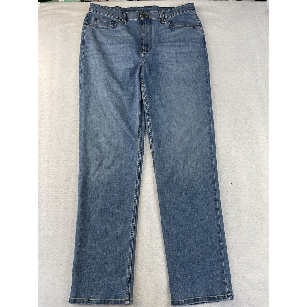 LL Bean BeanFlex Men’s 35X32 Blue Denim Classic Fit Straight Leg Jeans